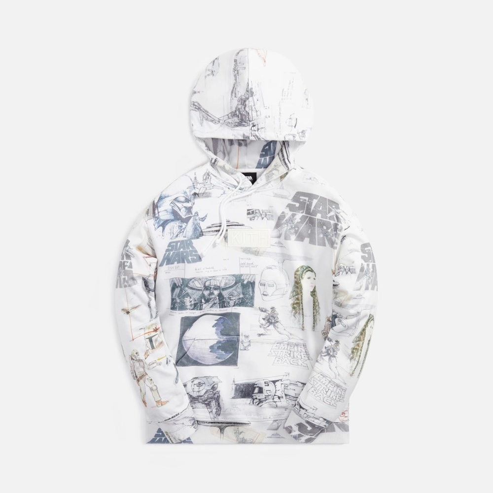 KITH STARWARS Sketches Hoodie White Size Small - Picture 4 of 6